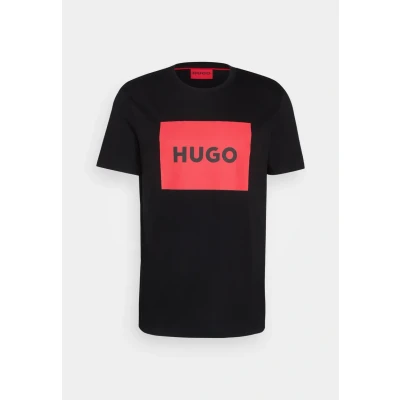 Image of HUGO Dulive Print Tshirt, Men&#039;s, Size: Large, Black