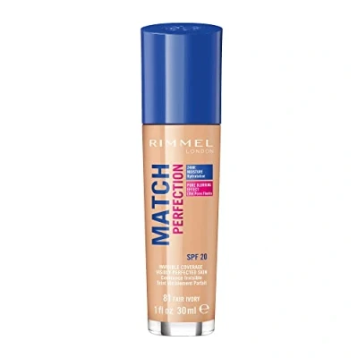Image of Rimmel London SPF 20 Match Perfection Foundation 30ml (Various Shades) Fair Ivory