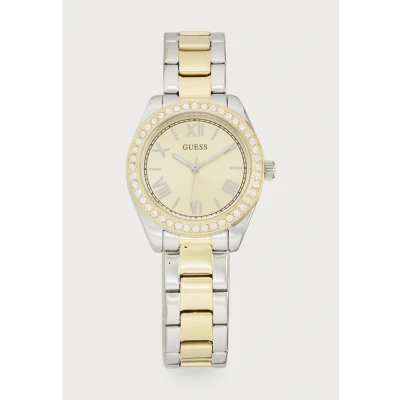 Image of Guess MINI LUNA Watch goldcoloured/silvercoloured, Women&#039;s, Size: One Size, Gold coloured/silver coloured