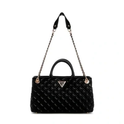 Image of Guess Giully Gfriend Satchel Handbag, Women&#039;s, Size: One Size, Black