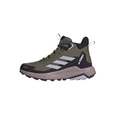 Image of Adidas Terrex Anylander MID RAIN.RDY Hiking shoes, Women&#039;s, Size: 45, Olive strata silver dawn amber tint shoes