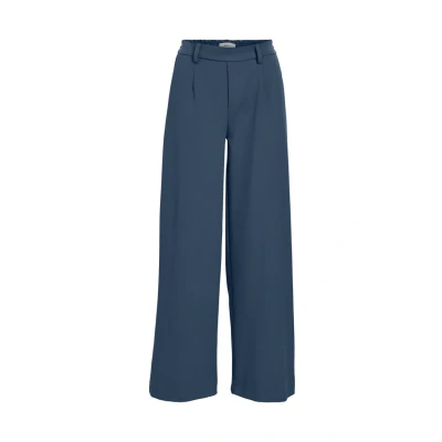 Image of Object Women&#039;s Objlisa Wide Pant Noos Cloth Trousers, Dark Denim, 8