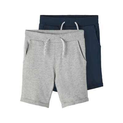 Image of Name it Nkmvermo 2 PACK Tracksuit bottoms for kids, Size: 1.5 2y, Grey melange