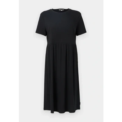 Image of TOM Tailor Denim EASY MIDI Dress Jersey dress, Women&#039;s, Size: XL, Deep black