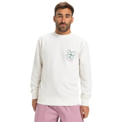 Image of Quiksilver Graphic MIX CREW Unisex Sweatshirt, Size: Medium, Aloe
