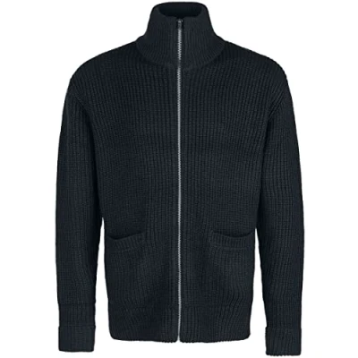 Image of Urban Classics Cardigan, Men&#039;s, Size: Small, Black
