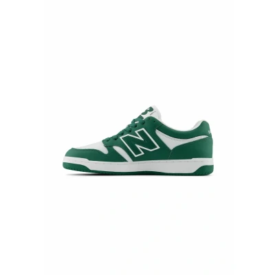 Image of New Balance Trainers, Size: 4.5, Green white Leather and textile