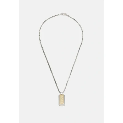 Image of BOSS Devon Necklace silvercoloured/goldcoloured, Men&#039;s, Size: One Size, Silver coloured/gold coloured