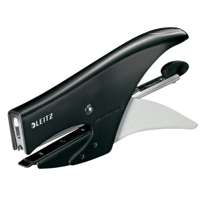 Image of Leitz Stapling Pliers, 15 Sheet Capacity, Ergonomic Metal Body, Includes Staples, WOW Range, 55311095 Black