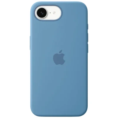 Image of Apple Silicone Back Cover Blue iPhone 16e