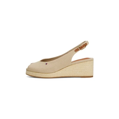 Image of Tommy Hilfiger Wedge sandals, Women&#039;s, Size: 3.5, Horseradish Cotton