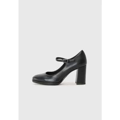 Image of Tamaris Women&#039;s Damen Pump with Strap 1 22462 45, Black Matte, 5 UK
