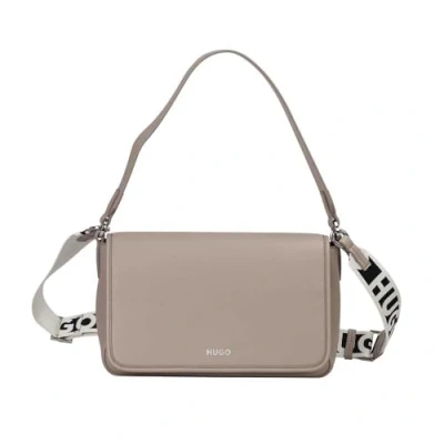 Image of HUGO BAG FLAP Handbag, Women&#039;s, Size: One Size, Dark beige