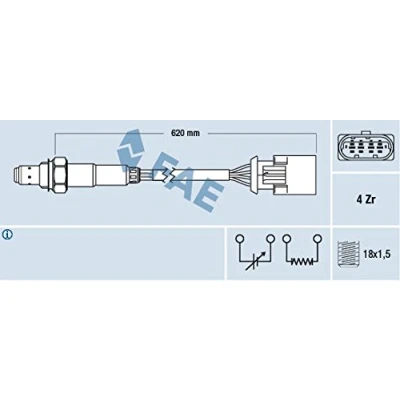 Image of Lambda Sensor FAE 77396