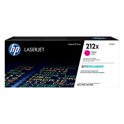 Image of HP Color LaserJet Enterprise M555x 212X (W2123X) high capacity magenta toner (original HP)