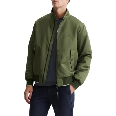 Image of Marc O&#039;Polo Essential Harrington Bomber Jacket, Men&#039;s, Size: Small, Dried herb