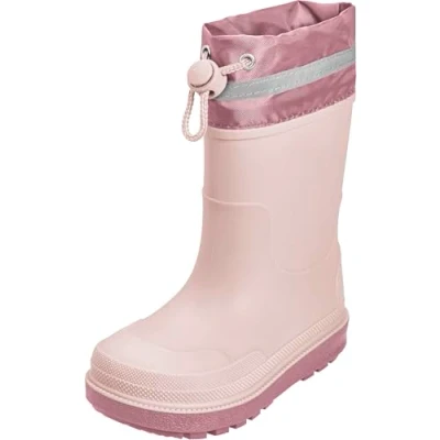 Image of Playshoes Unisex Children&#039;s Rain Boots, Lined Wellington Pink lined, 25 EU