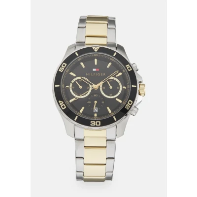 Image of Tommy Hilfiger Chronograph watch Silver coloured, Men&#039;s, Size: One Size, coloured