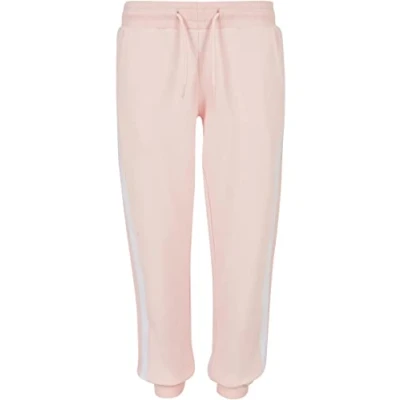 Image of Urban Classics Collage Contrast Tracksuit bottoms for kids, Size: 13 14y, pink white