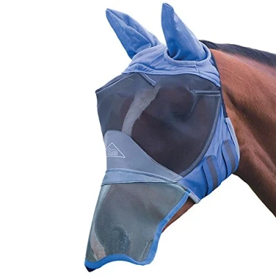 Image of Shires Fly Mask Deluxe with ears and nose