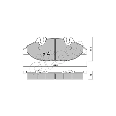Image of brake Pad Set, disc CIFAM 822 575 0