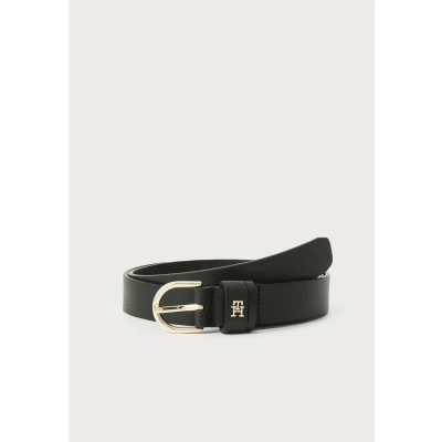 Image of Tommy Hilfiger Women’s 2.5 cm Essential Effortless Leather Belt, Black (Black), 29.5 inches