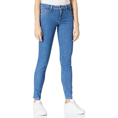 Image of Lee Scarlett HIGH Jeans Skinny Fit, Women&#039;s, Size: 28x33, Blue denim