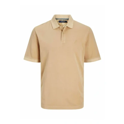Image of JACK &amp; JONES Men&#039;s Jprbluwilliam Wash Ss Polo Shirt, Sand, XS