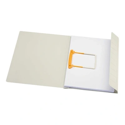 Image of Jalema Secolor Folio 3103707 Clip Folder Cardboard for Filing, JalemaClip Stapling Mechanism, Cardboard, Pack of 5 x 10, Grey