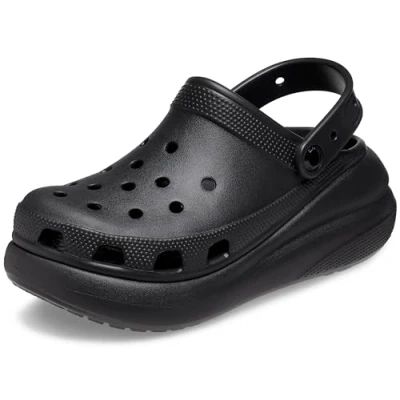 Image of Crocs Crush Unisex Clogs, Women&#039;s, Size: M1/W2, Black Synthetics