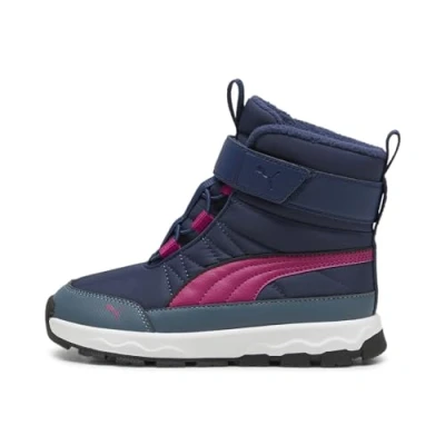 Image of Puma Evolve BOOT AC Unisex Hiking shoes for kids, Size: 1.5, Persian blue/magenta gleam Imitation leather/ textile