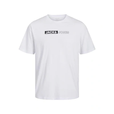 Image of Jack &amp; Jones LOGO Print Tshirt, Men&#039;s, Size: XL, White