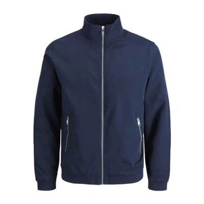 Image of Jack and Jones Mens Bomber Jacket, Navy Blazer, XL