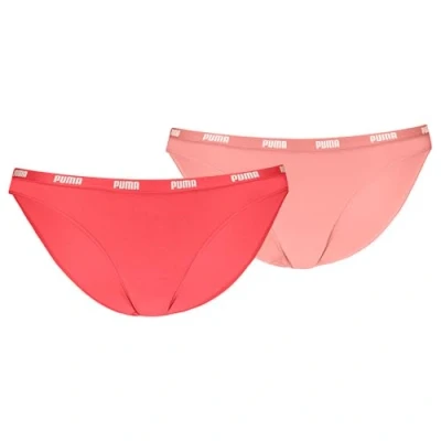Image of Puma Women 2 PACK Briefs, Women&#039;s, Size: XL, Coral combo