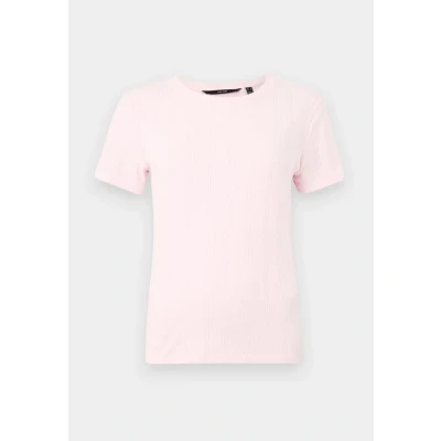Image of Vero Moda Vmlisa Pointelle Basic Tshirt, Women&#039;s, Size: Medium, Pink a boo