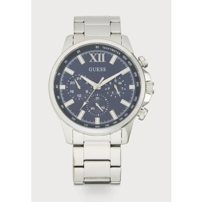 Image of Guess Walker Chronograph watch silvercoloured, Men&#039;s, Size: One Size, Silver coloured