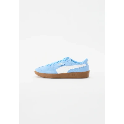 Image of Puma Palermo Unisex Trainers, Size: 4, Team light blue/white Suede