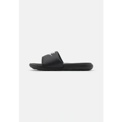 Image of Nike Sportswear Victori ONE Slide Mules, Women&#039;s, Size: 2.5, Black/white High quality imitation leather