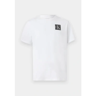 Image of Calvin Klein Jeans Print Tshirt, Men&#039;s, Size: XS, Brilliant white