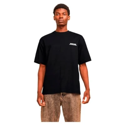 Image of Jack &amp; Jones Jorroxbury TYPE TEE CREW NECK Print Tshirt, Men&#039;s, Size: XL, Black