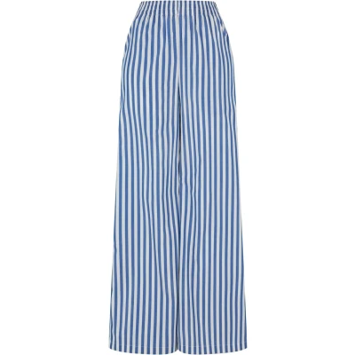 Image of Urban Classics Striped Loose Trousers, Women&#039;s, Size: 3XL, White blue