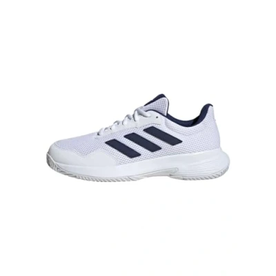 Image of adidas Performance GAME SPEC 2 Multicourt tennis shoes cloud white dark blue white, Men&#039;s, Size: 10.5,