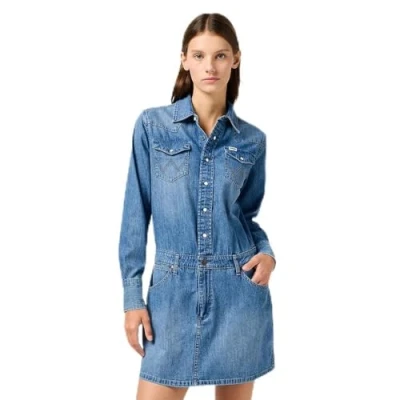 Image of Wrangler Dress Denim dress, Women&#039;s, Size: 20/22, Ultra marine