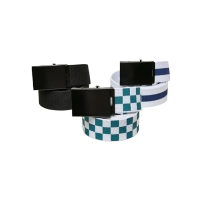 Image of Urban Classics TRIO 3 PACK Belt, Size: L/XL, Black jasper spaceblue