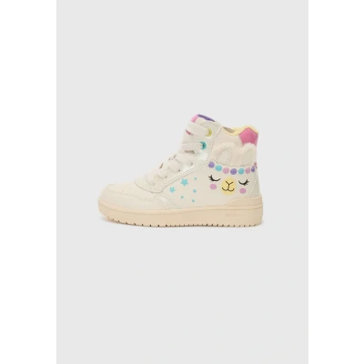 Image of Geox Washiba Hightop trainers ivory/multicoloured for kids, Size: 12.5K, Ivory/multi/coloured shoes