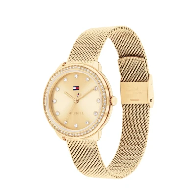 Image of Tommy Hilfiger Watch, Women&#039;s, Size: One Size, Gold