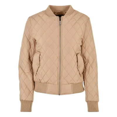 Image of Urban Classics Bomber Jacket, Women&#039;s, Size: 3XL, Unionbeige