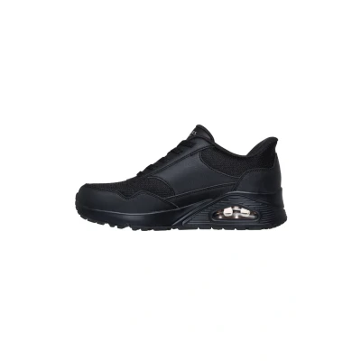 Image of Skechers Women&#039;s Uno Banksia Sneaker, Black, 9 UK