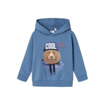 Image of Name it Nmmlabear Hoodie for kids, Size: 99, Coronet blue
