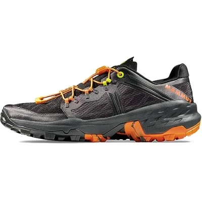 Image of Mammut Sertig LOW MEN Hiking shoes, Men&#039;s, Size: 9, Black/dark tangerine Textile/synthetics
